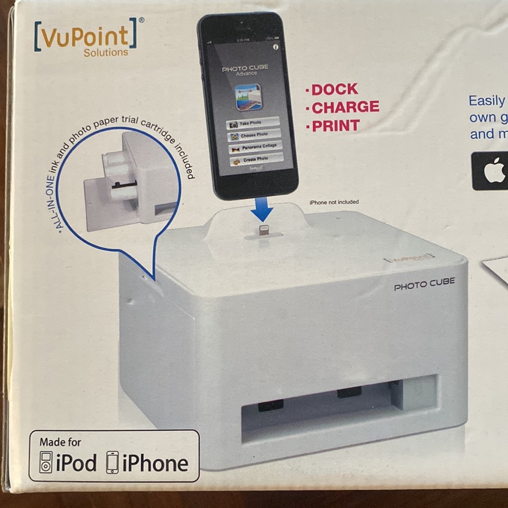 VuPoint Photo Cube Compact Photo Printer - Picture 9 of 11